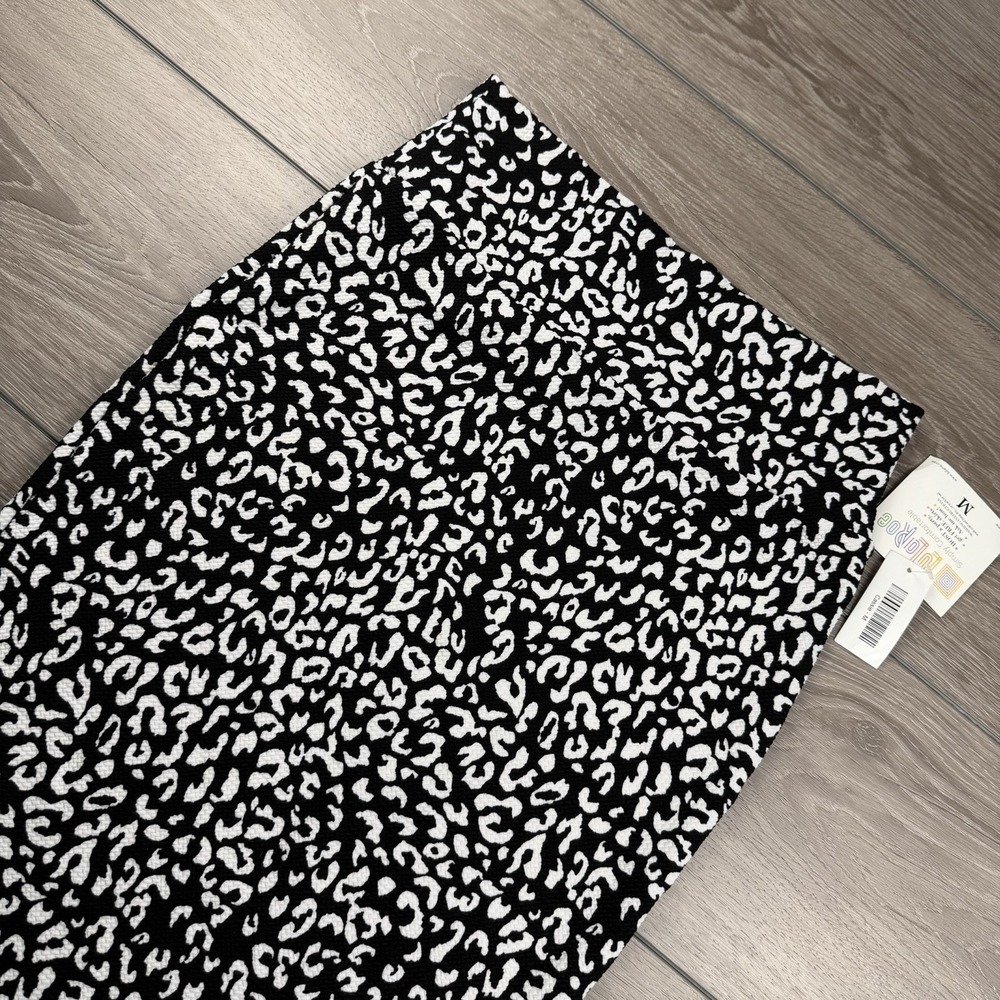 Lularoe Women's Cassie Leopard Print Pencil Skirt Black Size Medium New